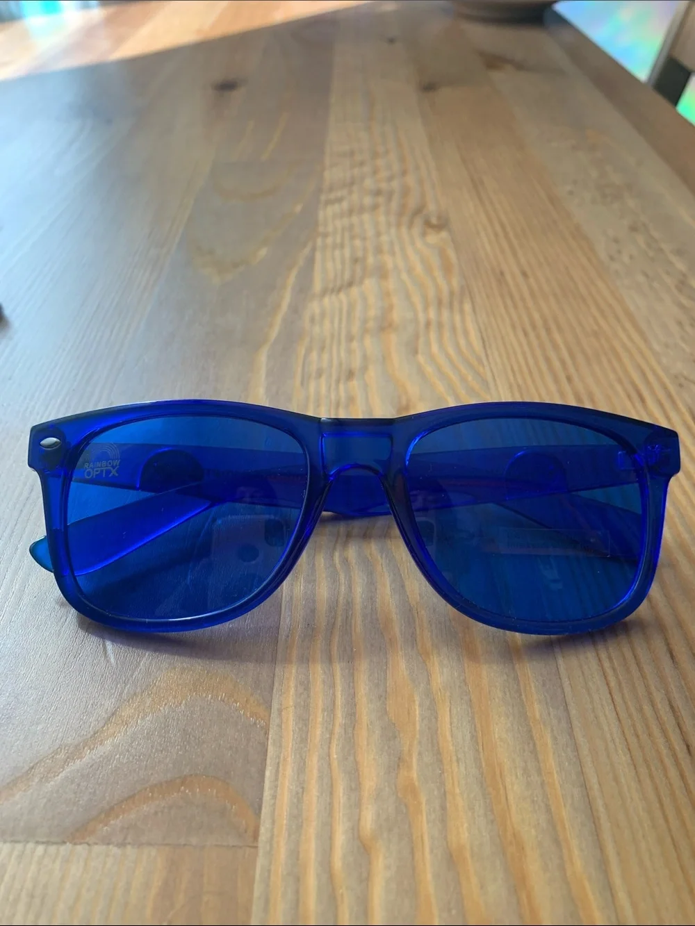 New Rainbow Optx Cobalt Blue Wayfarer Sunglasses Colored Lenses Adult